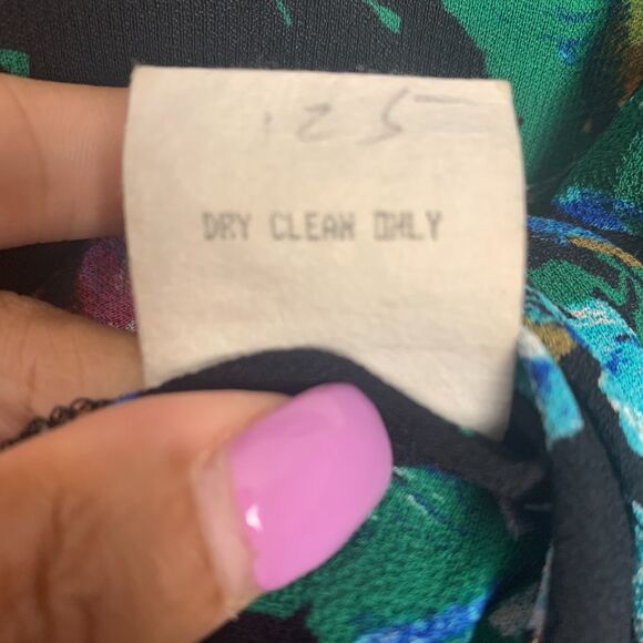 Vintage Carole Little Women's 12 Floral Long Sleeve Blouse Button Front Shirt - Picture 4 of 7